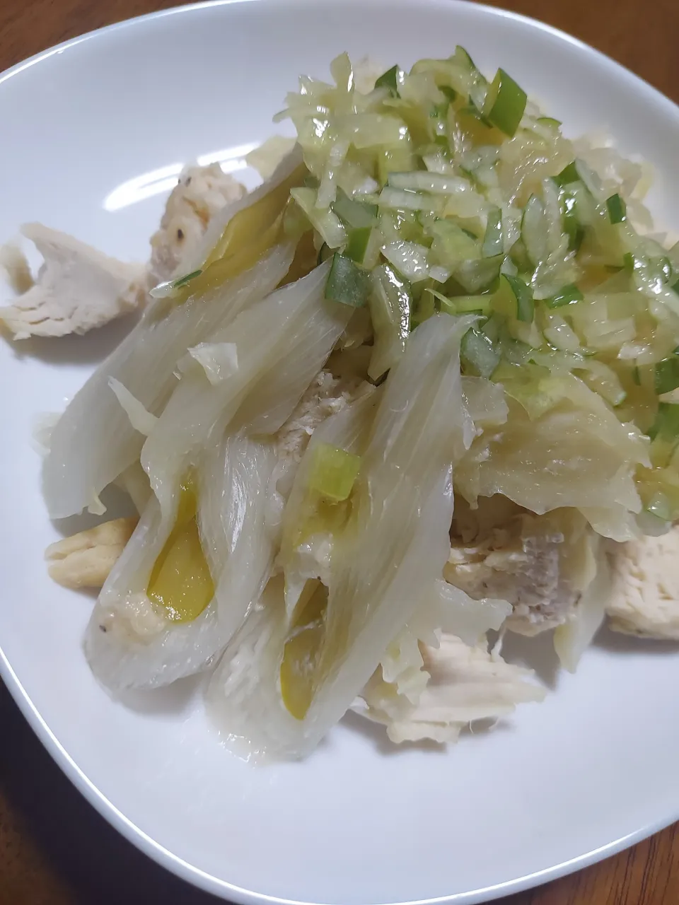 蒸し鶏&蒸し野菜のねぎ塩だれ|あいりさん