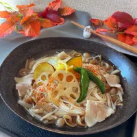 秋の餡かけ素麺
