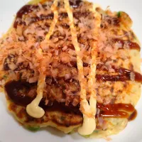 昨日の夜ごはん関西風お好み焼き