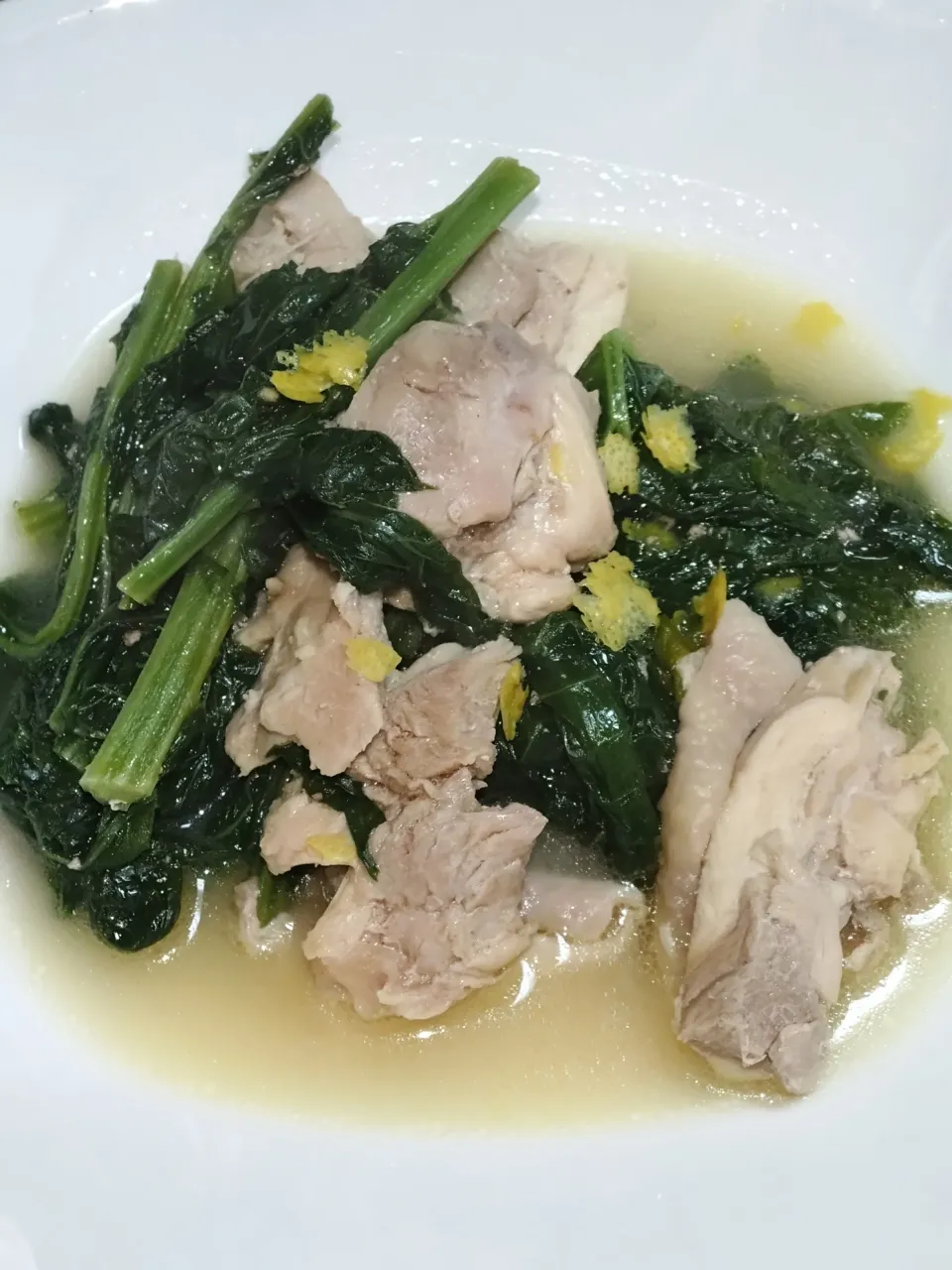 鶏肉とからし菜の柚子風味|さと♂さん