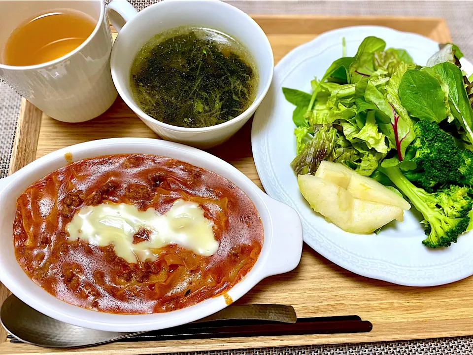 夕飯 ラザニア|ふわふわさん