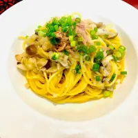 ✩.*˚豆乳ツナパスタ|ゆきえもんさん