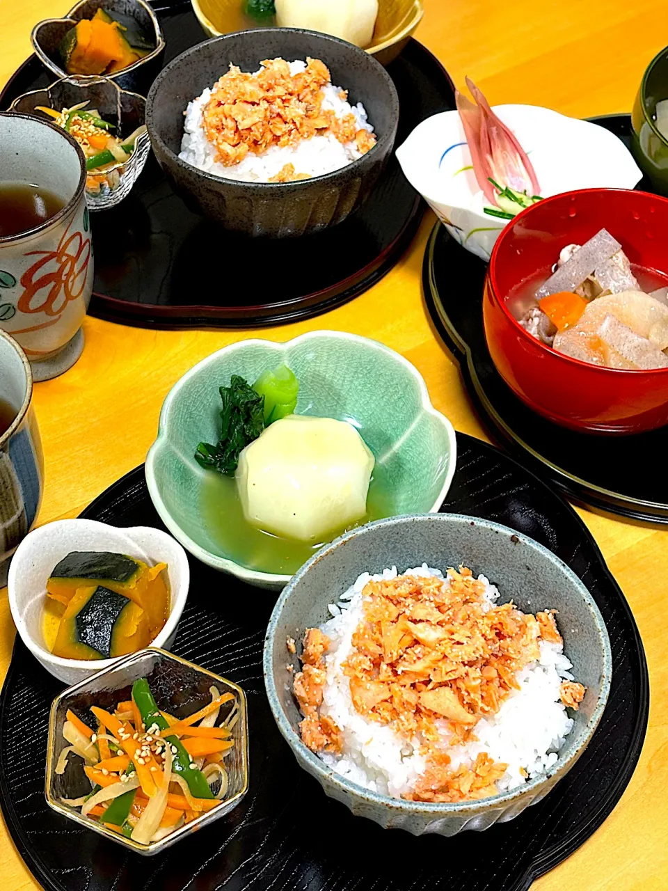 (*´ч`*)ｳﾏｳﾏ鮭フレーク  感謝と喜び夕飯|にゃっきさん