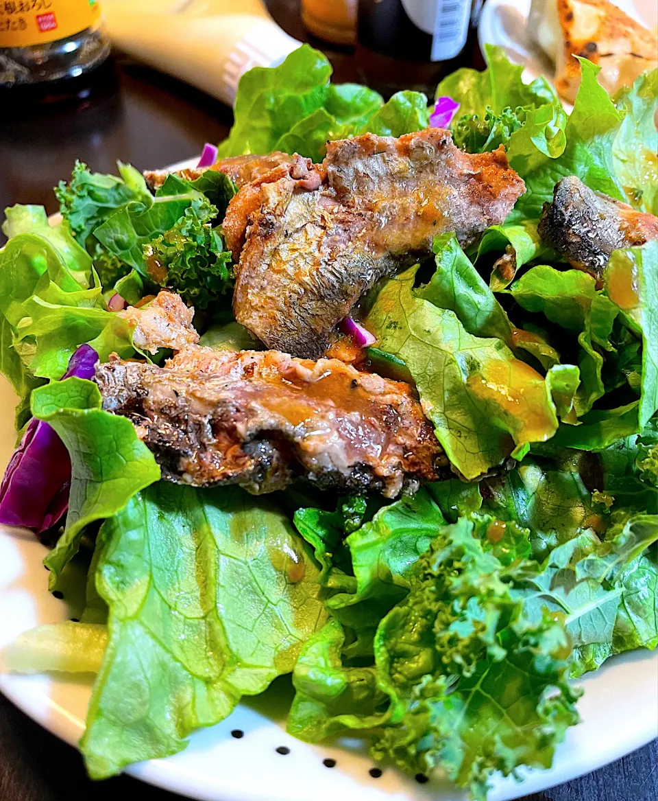 銚子産鰯の缶詰とケールのサラダ|DKさん