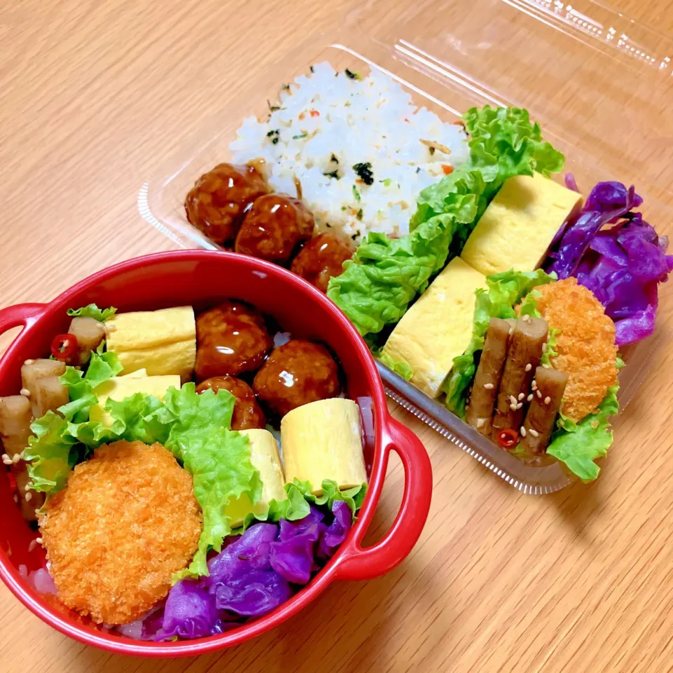 夫と次女のお弁当🍱🍙|シズソラさん