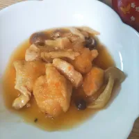 鶏むね肉としめじのみぞれ煮|ちゃいさん