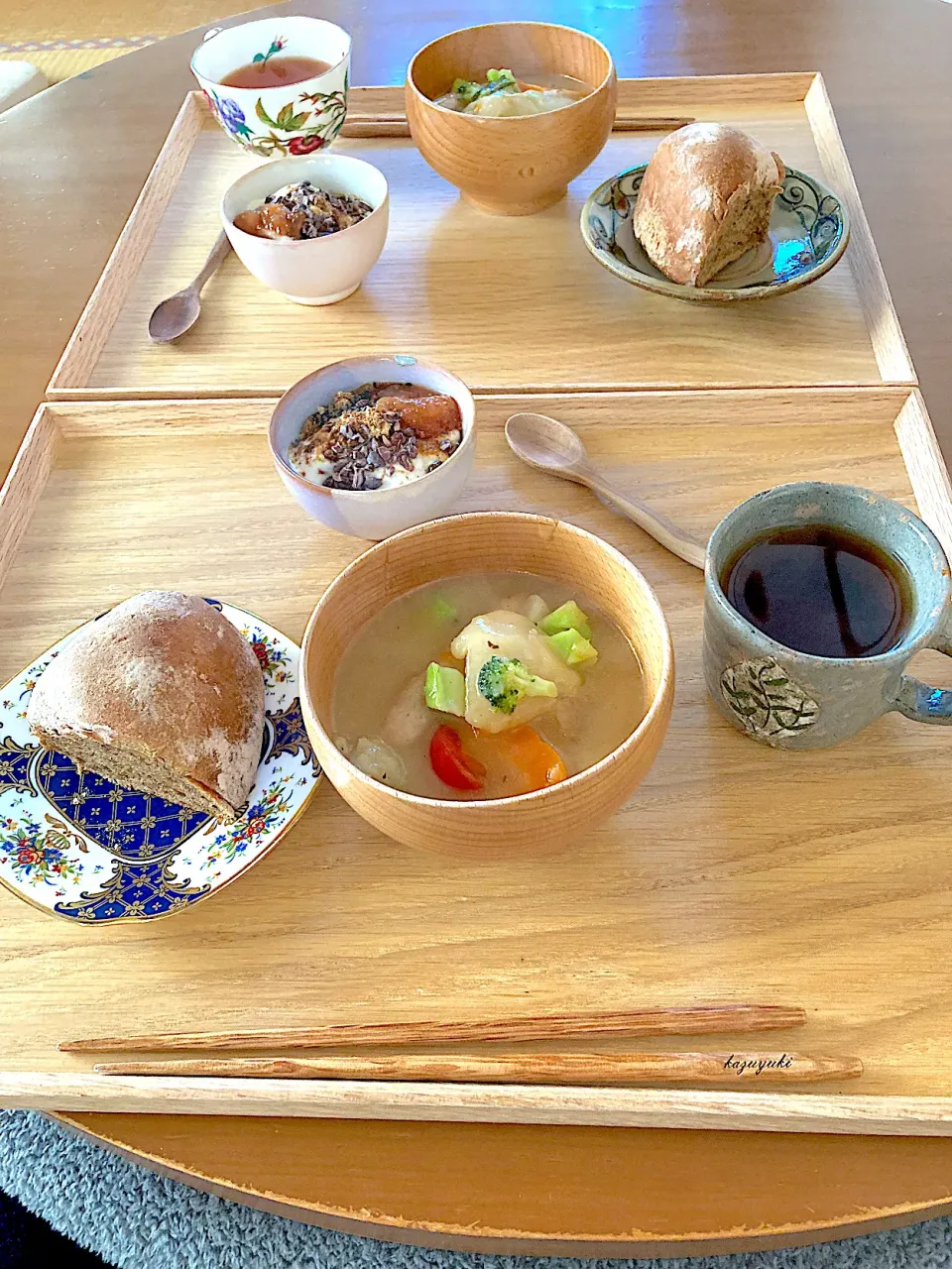 昨日の和風スープをリメイク🎵|さくたえさん