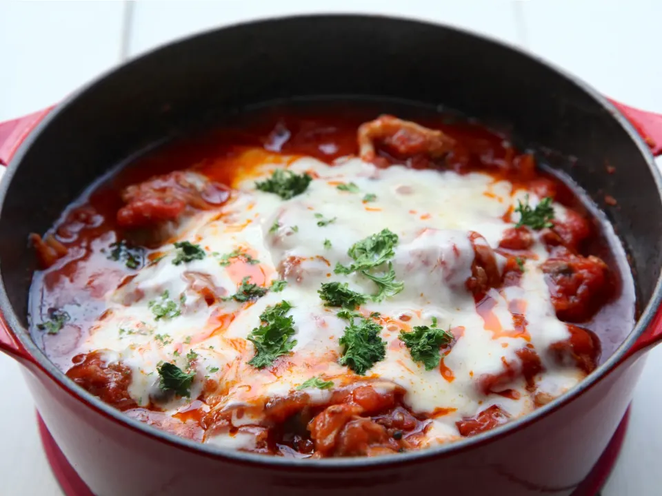 ミートボールトマトソースチーズかけ|マユマユさん