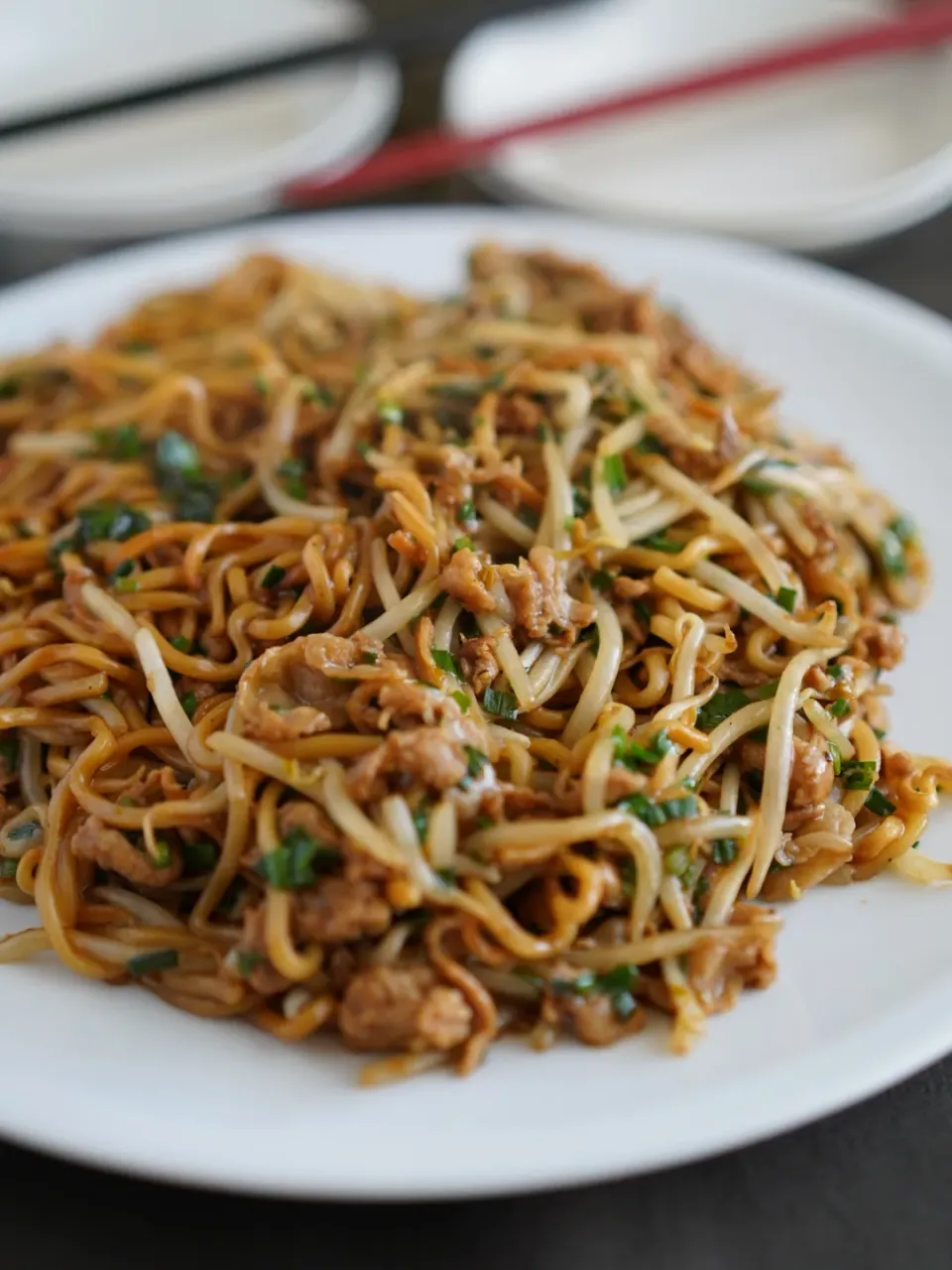 豚ニラもやしの黒焼きそば|Junさん