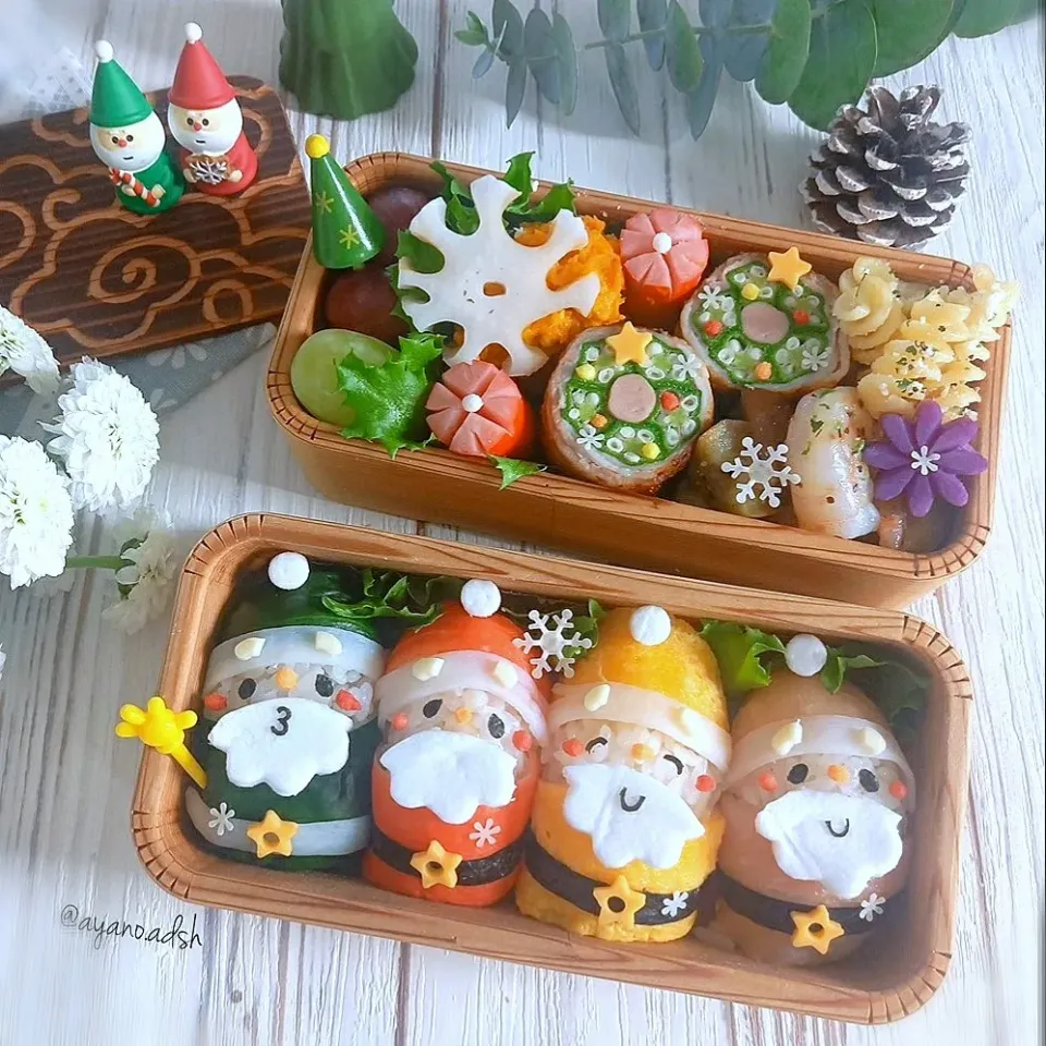 🎅カラフルサンタおにぎり
クリスマス弁当✨🎄✨|ayano.adshさん