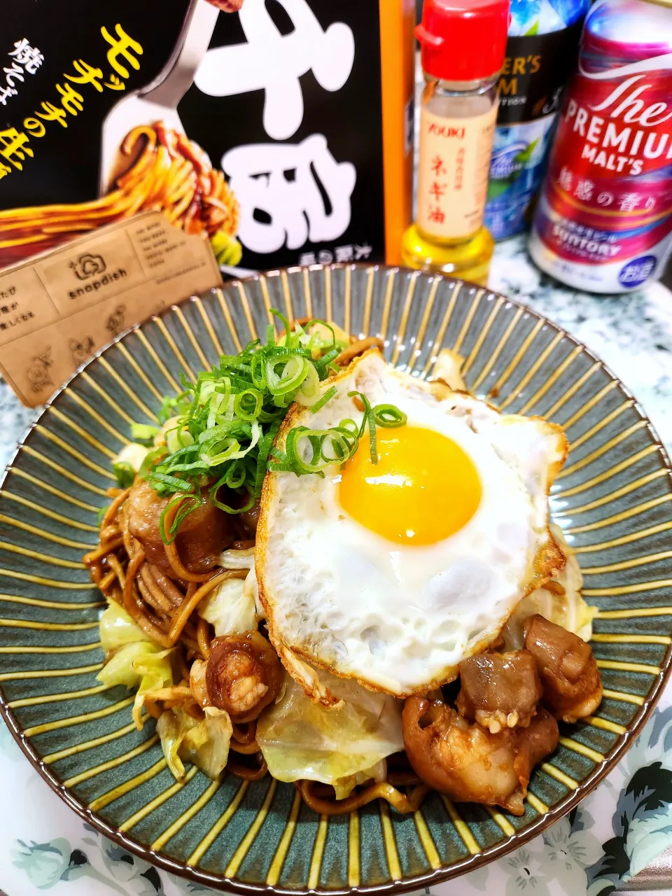 🔷マルコロ味噌ホルモン入り千房焼きそば🔷|@きなこさん