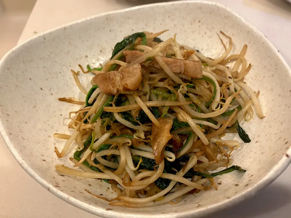 豚のほうれん草もやし炒め|meixuziさん