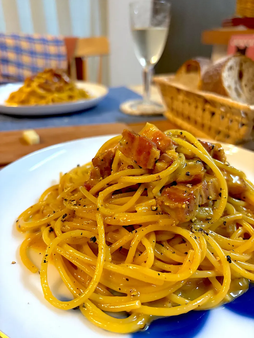 茶色いカルボナーラ|かおポンさん