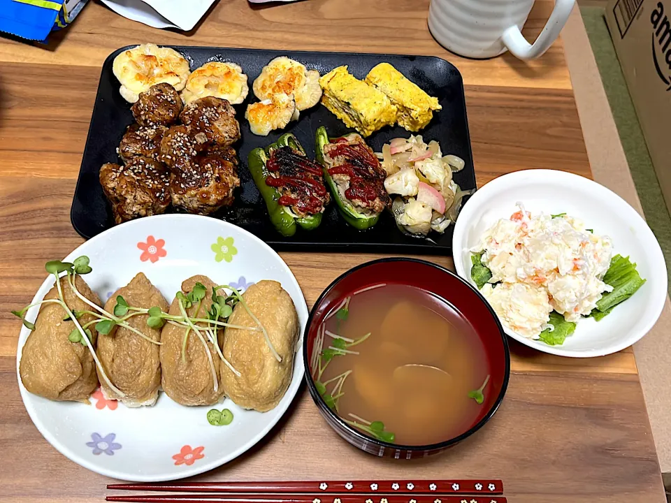 手作りわさび稲荷寿司✨肉団子の甘酢あんかけ✨|モモ&ハーブmama🐰🐹🐢🐠❤️さん