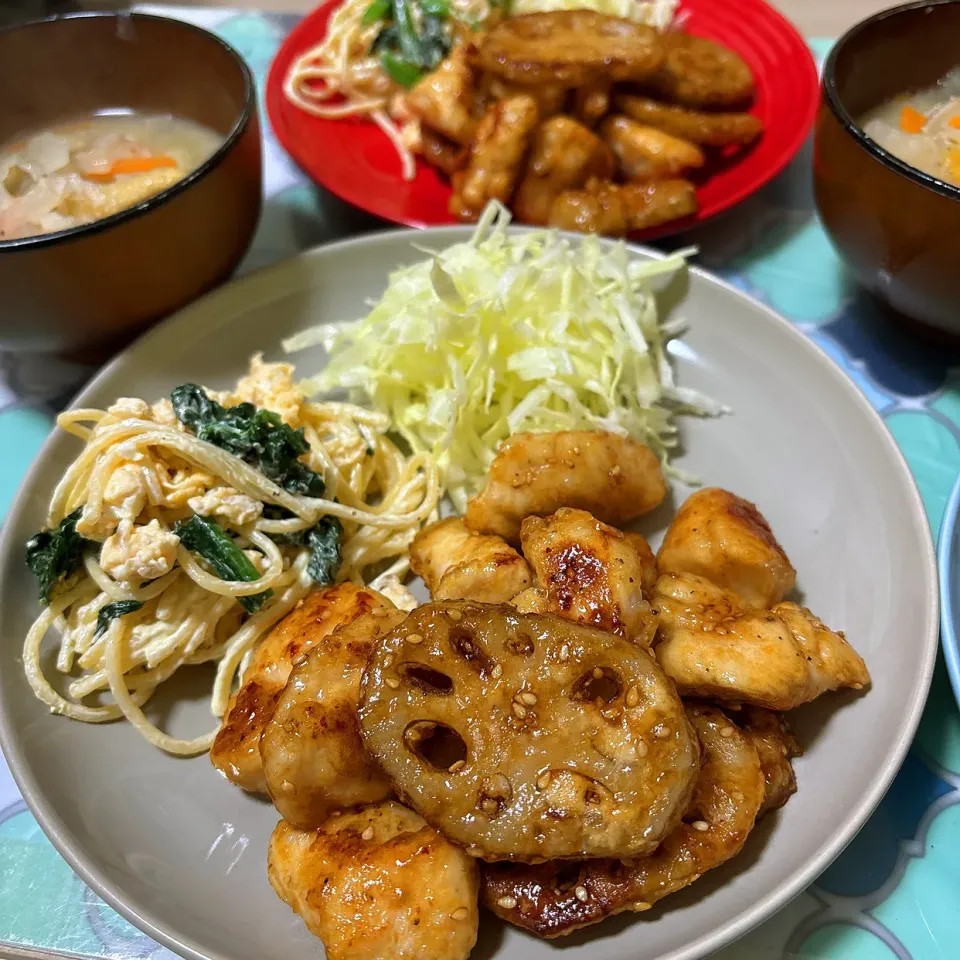 ササミと蓮根の甘酢炒め♬|panchiさん