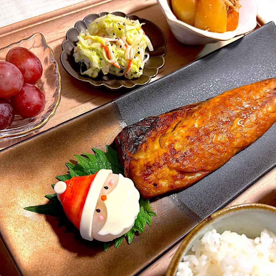 サンタおろし添え鯖の味醂干し|すずさん