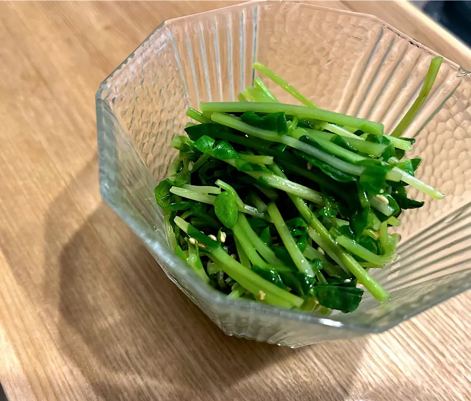 豆苗のナムル|茶茶茶さん