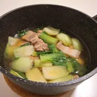 豚バラ肉とPak choiの鍋|テツさん