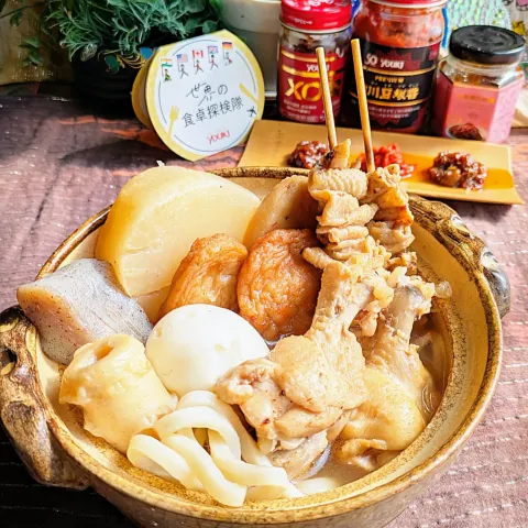 「桜エビ醤」を使ってみたSnapdishの料理・レシピ写真:🌏『世界の食卓探検の旅』
【🇨🇳中華風おでんうどん】