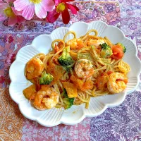 海老🦐のトマトパスタ🍅