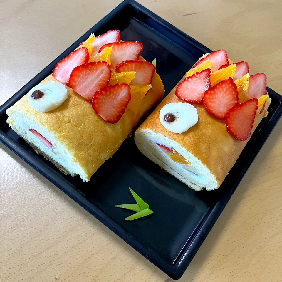 【砂糖なしおやつ】こいのぼりロール🎏〜別Ver|みきのキッチン＊*さん