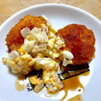 刺身用ホタテのフライ、タルタルソースがけ|pepiさん