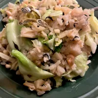 塩麹の砂肝炒めの残り汁で作った炒飯|にゃふてん⛩️さん