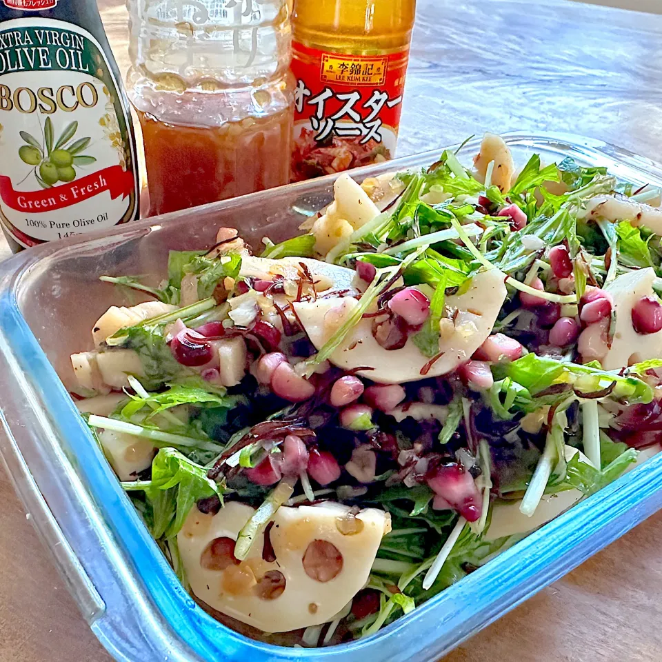 レンコンと水菜のサラダ|くまちゃんさん