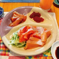 サーモン刺身|りりかよさん