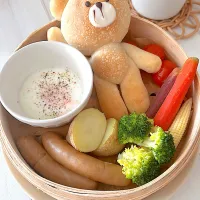 蒸篭で朝ごはん𓂃𓈒𓏸|party martyさん