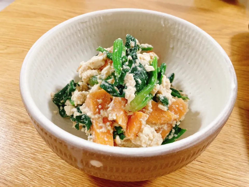 柿とほうれん草の白和え|saimaricoさん