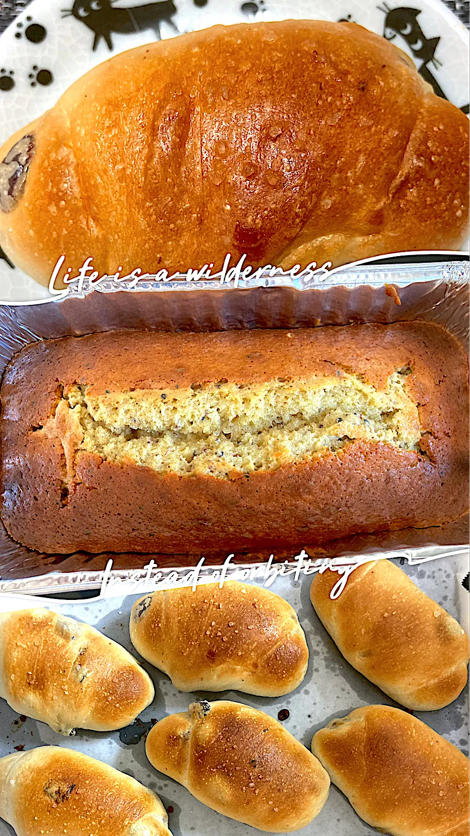 レーズン塩バターロールと紅茶パウンドケーキ|まやさん