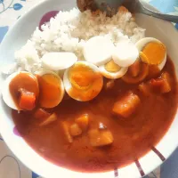 ゆで玉子カレー|ともさん