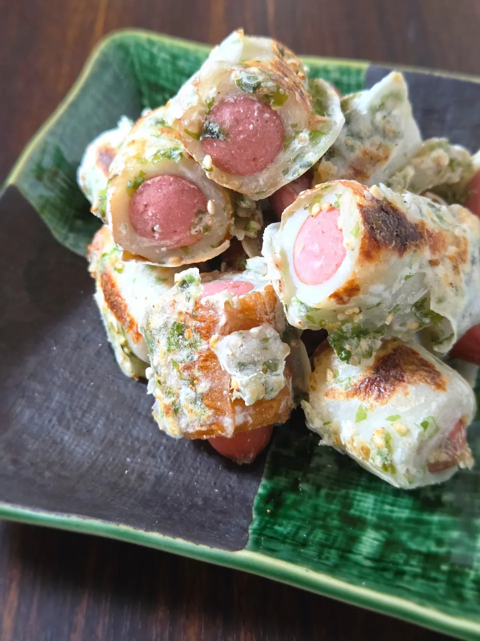 ちくわウインナーの磯辺焼き|ぱんだのままんさん