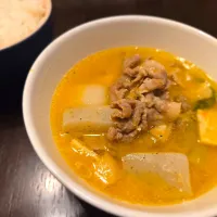 豚汁定食（かぼちゃグズグズ）|もとしんさん