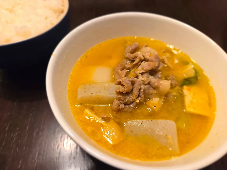 豚汁定食（かぼちゃグズグズ）|もとしんさん