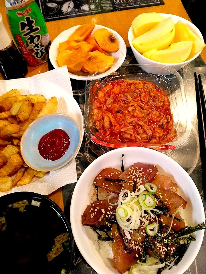 男二人に晩飯|山木屋さん