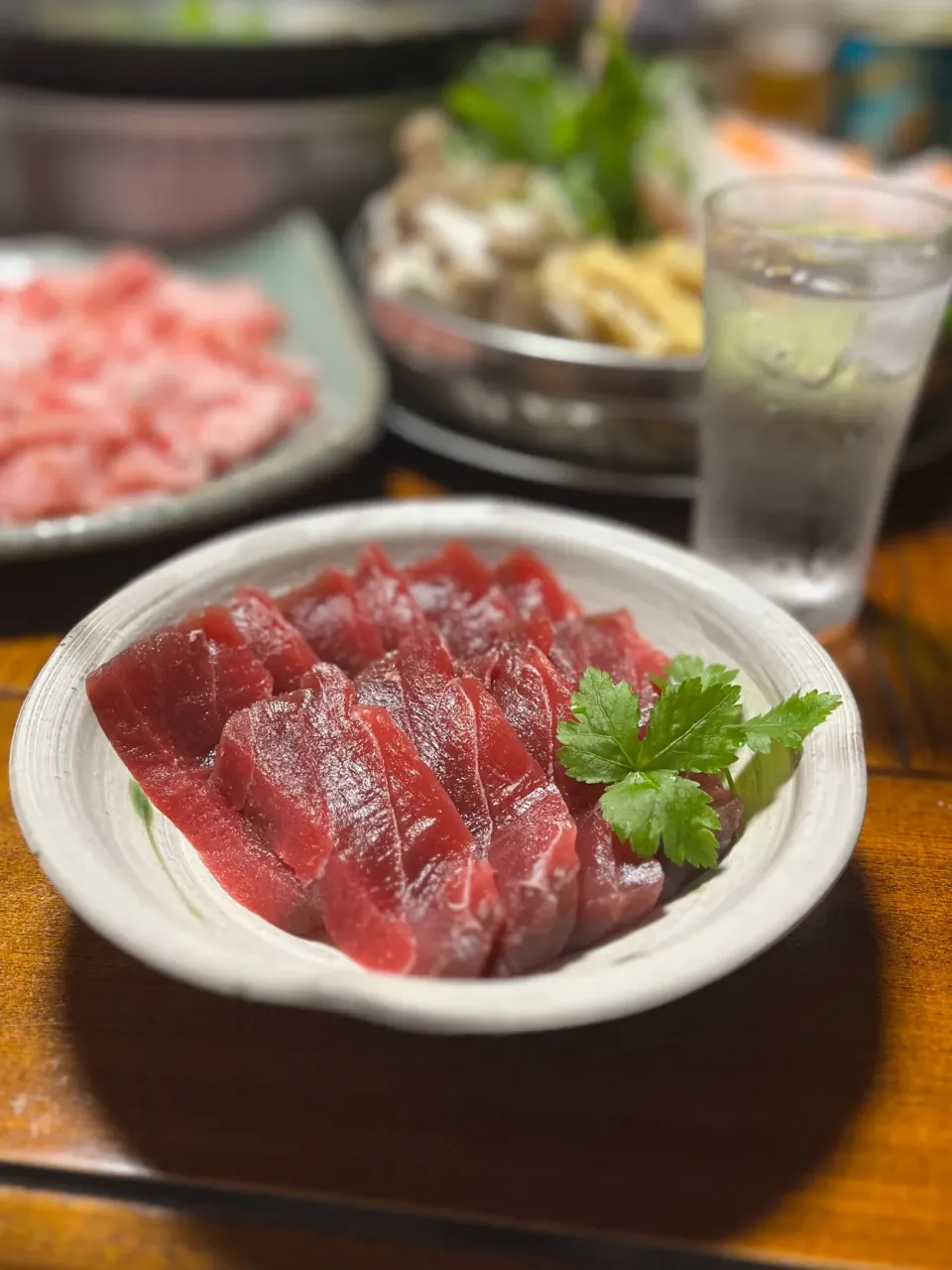 11/22の夕食　熟成鮪の赤身|yoneさん