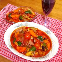 野菜のトマトソース煮込み🍅🍲|まゆめろさん