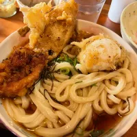 三好うどん  ぶっかけ 卵 れんこん 鶏|rockiさん