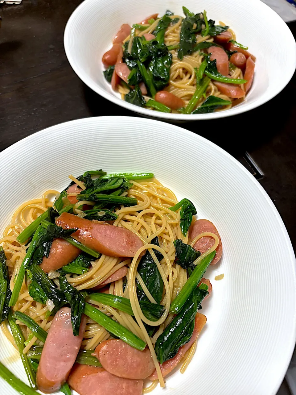 ほうれん草とウィンナーのバタぽんパスタ|ハルさん