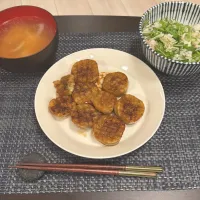ツナと水菜の混ぜご飯・姫なすのバター焼き・里芋と玉葱の味噌汁|a-parkさん