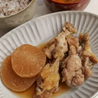 【おでん大根と手羽元煮】|琥珀さん