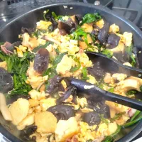 たまごきくらげほうれん草オイスターソース炒め| 112さん