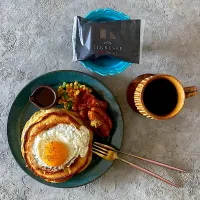 ホットケーキ朝ごはん|mihooobuuさん