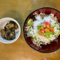 明太子としらすの丼|あきたまさん