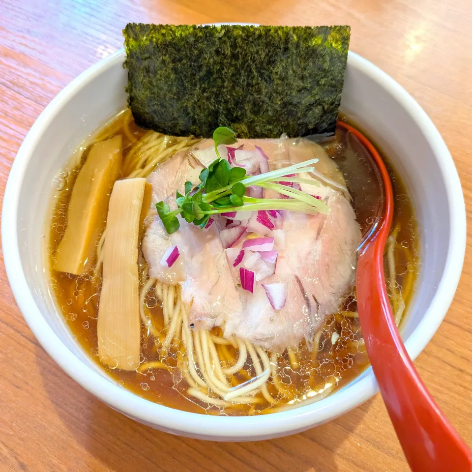 炭火焼鯵煮干そば|じょうさん