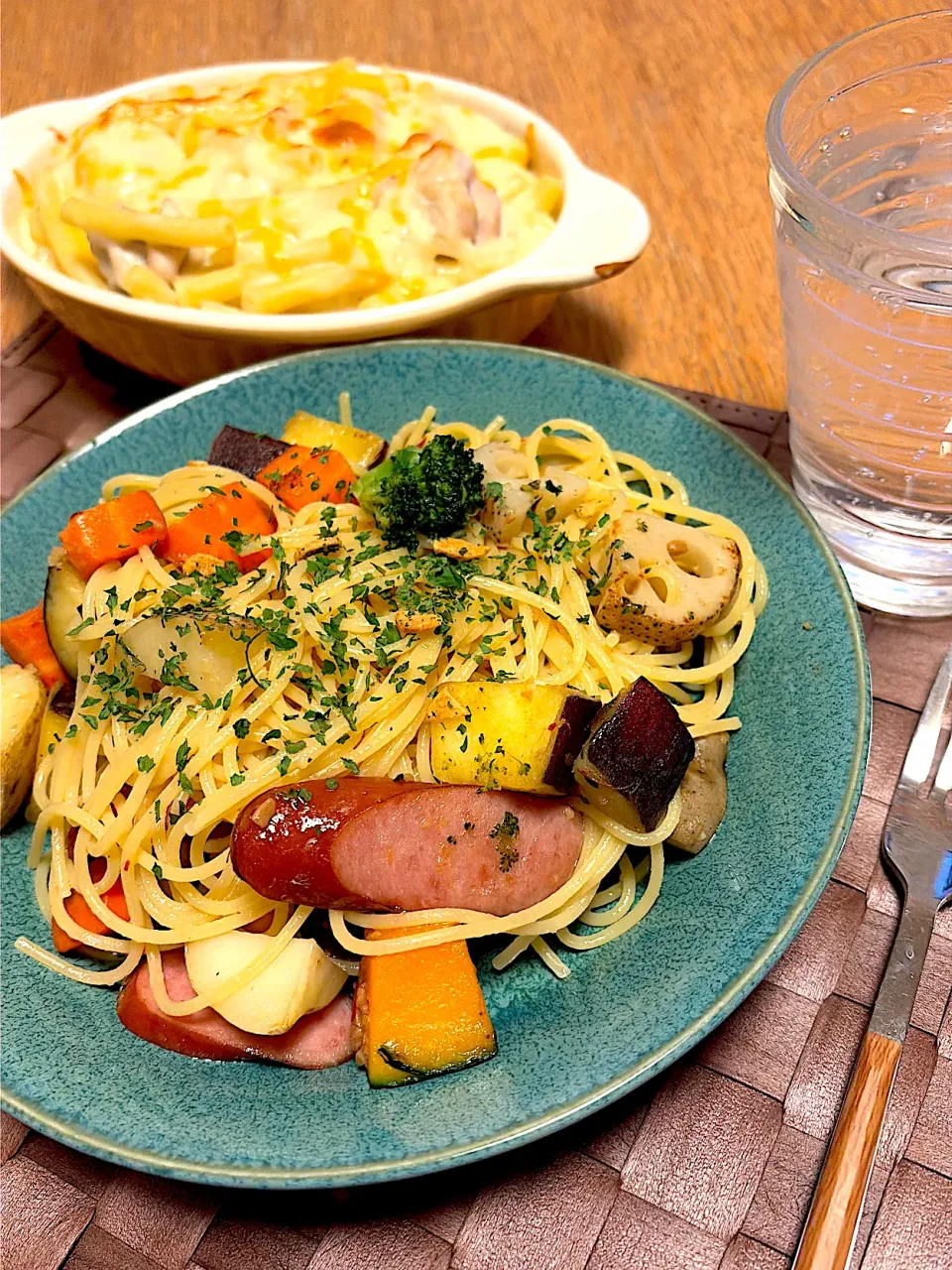 昨日の残り物deペペロンチーノ|まぁさん