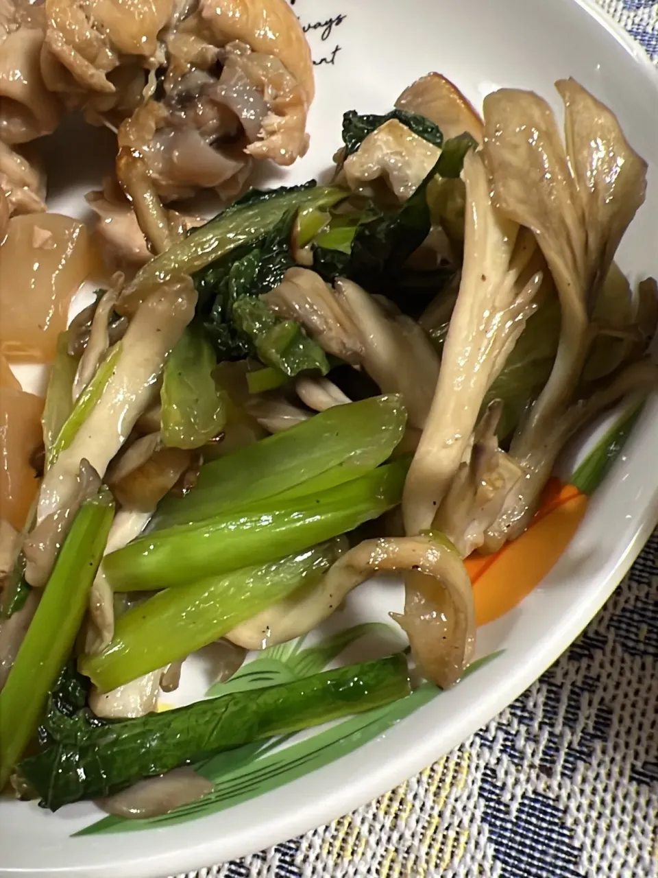 小松菜と舞茸炒め|花ママちゃんさん