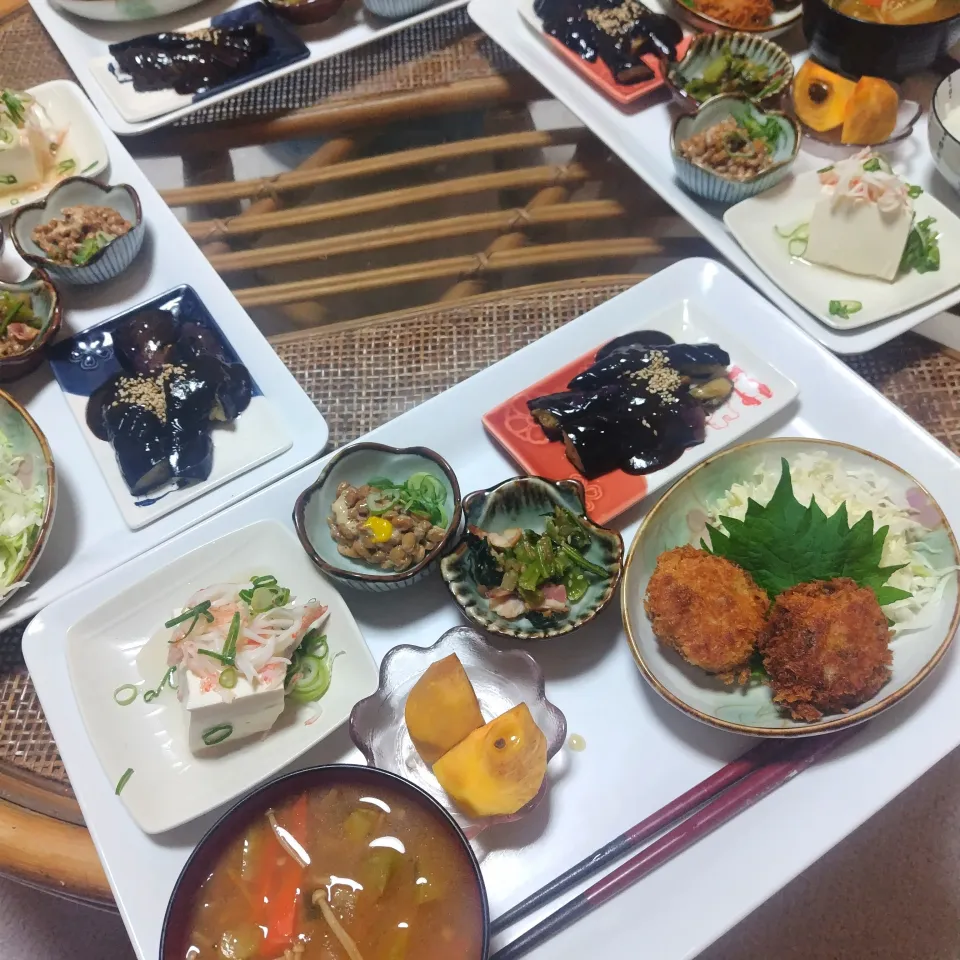 梅紫蘇メンチカツ定食です✨|rikako♪。.:＊さん